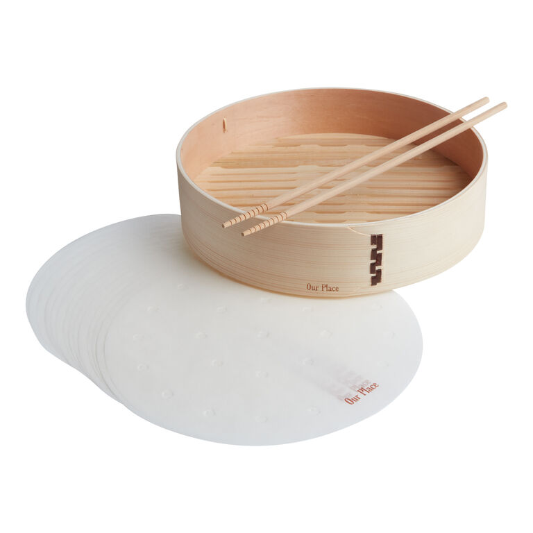 Traditional Bamboo Steamer 10 inch by World Market