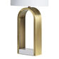 Napier White Marble And Brushed Brass Arch Table Lamp image number 4