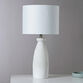 Cedric Off White Textured Ceramic LED Table Lamp image number 1