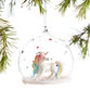Glass Rainbow Unicorn Globe Ornament image number 0