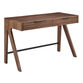 Baker Walnut Brown Wood Desk with Drawers image number 0