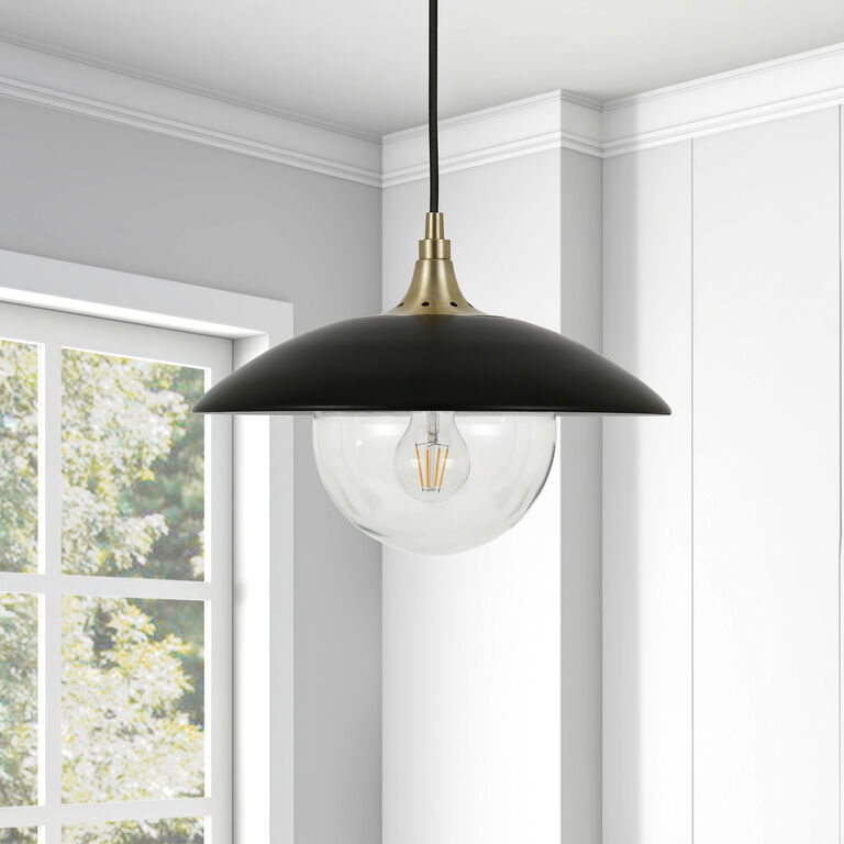 Glass and Metal Dome Alice Pendant Lamp image number 4