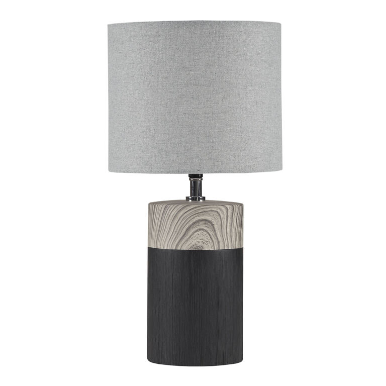 Ollie Two Tone Ceramic Cylinder Table Lamp image number 1