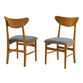 James Wood Mid Century Upholstered Dining Chair 2 Piece Set image number 2