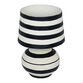 Arcade Black and White Horizontal Stripe Table Lamp image number 1