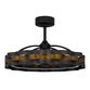 Cheney Bronze and Black Wavy Ceiling Light with Fan image number 3