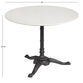 Jeanne Round White Marble Top and Black Metal Bistro Table image number 5
