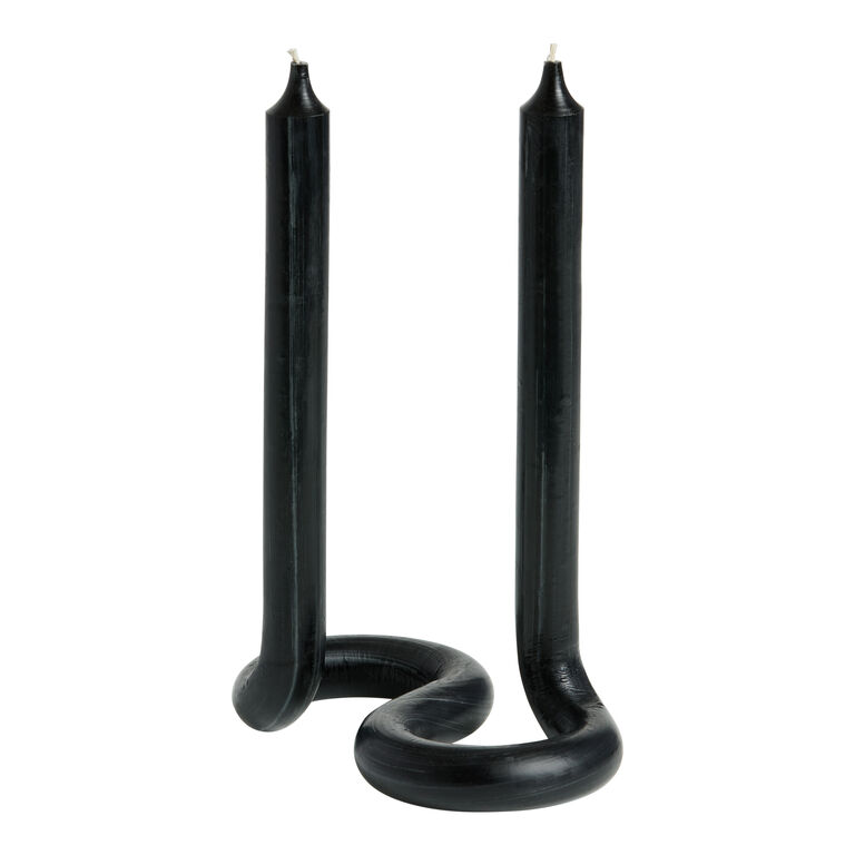 Ribbon Self Standing Double Taper Candle image number 1