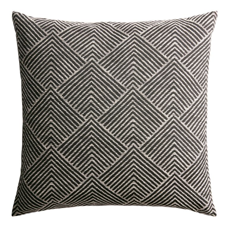 Geometric Angle Jacquard Throw Pillow - World Market