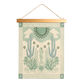 Cactus Embroidered Linen Scroll Wall Hanging image number 0