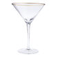 Gold Rim Ribbed Martini Glass image number 0