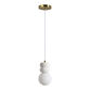 Tempress Off White Terrazzo and Glass Globe Pendant Lamp image number 0