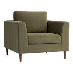Camile Sage Green Velvet Upholstered Chair