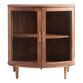Cade Wood and Glass Curved Display Cabinet image number 2