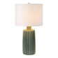 Anta Olive Green Ceramic Fluted Table Lamp image number 2