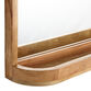 Natural Neem Wood Wall Shelf With Mirror image number 2