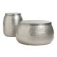 Cala Silver Hammered Metal Storage Table Collection image number 0