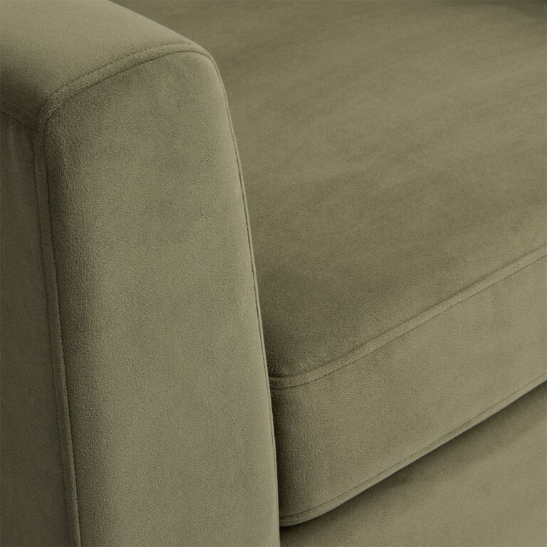 Camile Sage Green Velvet Upholstered Chair image number 5