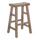 Sunny Mahogany Wood Saddle Seat Backless Barstool 2 Piece Set image number 0