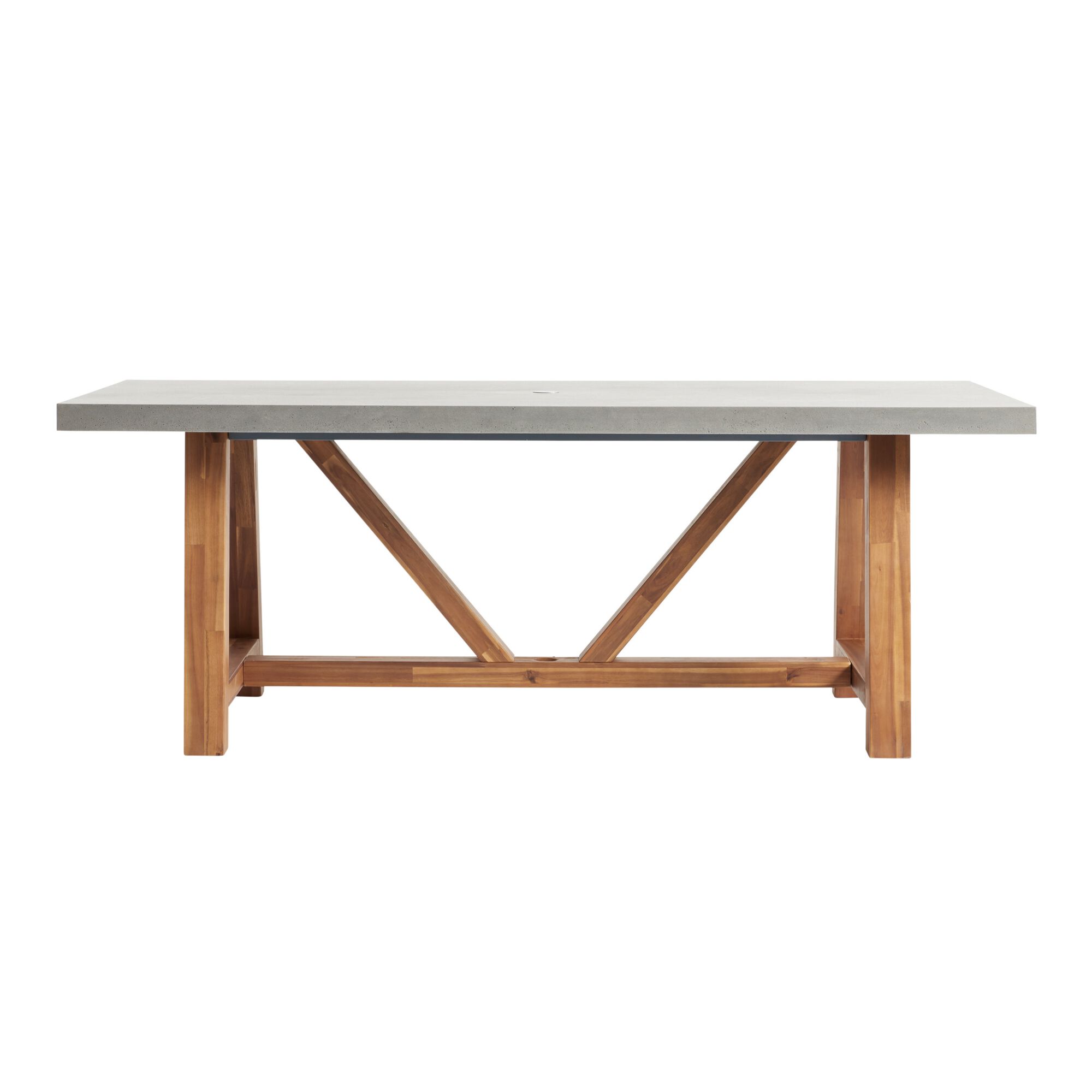 Palmera Rectangular Faux Cement Outdoor Dining Table - World Market
