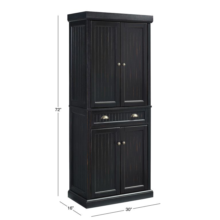 Delmar Distressed Wood Kitchen Pantry Cabinet - World Market