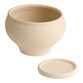Sand Ceramic Rimmed Planter with Tray image number 1