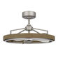 Stedham Brushed Steel and Faux Wood Ceiling Light with Fan image number 3