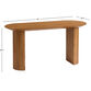 Russo Oval Fluted Wood Desk image number 3