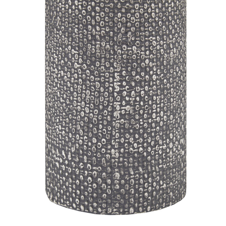 Randy Gray Ceramic Textured Cylinder Table Lamp image number 5