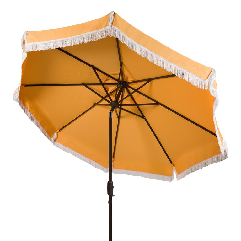 9 Ft Tilting Patio Umbrella with Fringe image number 3
