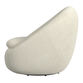 Haven White Faux Sherpa Curved Upholstered Swivel Chair image number 3