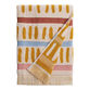 Gia White and Terracotta Diamond Terry Towel Collection image number 1