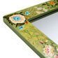 Green Hand Painted Floral Wall Mirror image number 2