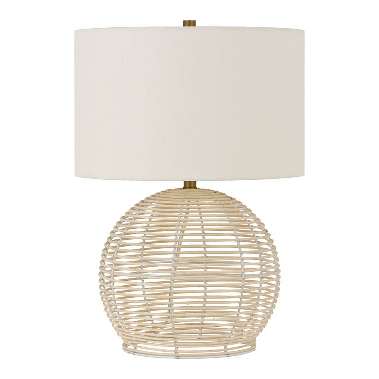 Marta Natural Open Weave Rattan Table Lamp image number 2