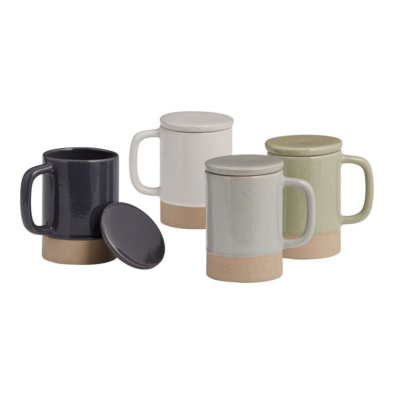 Vintage Stoneware Earth Pottery Art mid century modern coffee cup Mug