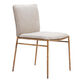 Dionne Gold Metal and Beige Upholstered Dining Chair image number 0