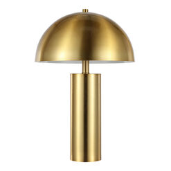 Toby Gold Metal Dome Column Table Lamp