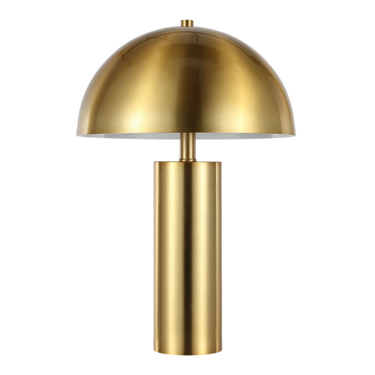 Toby Gold Metal Dome Column Table Lamp image number 1