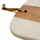 White Marble And Acacia Wood Serving Board image number 1