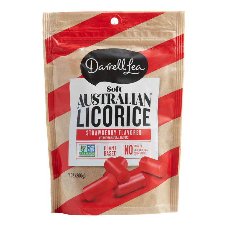 Darrell Lea Strawberry Soft Australian Licorice Set of 4 image number 1