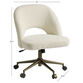Elisha Ivory Faux Sherpa Upholstered Office Chair image number 4