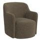 Clarence Brown Boucle Barrel Back Upholstered Swivel Chair image number 0