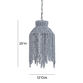 Baffin Gray Wood Beaded Pendant Lamp image number 4