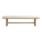 Marin Rounded Wood Pillar Leg Upholstered Dining Bench image number 2