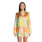 Multicolor Satin Retro Floral Pajama Collection image number 1