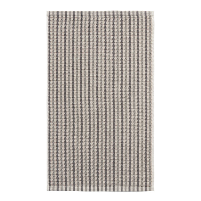 Monte Gray Stripe Textured Hand Towel image number 3
