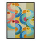 Multicolor Retro Abstract Toucan Framed Canvas Wall Art image number 0