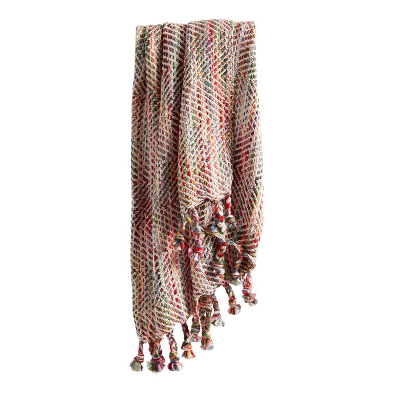 Rose Open Weave Textured Yarn Infinity Scarf With Fringe