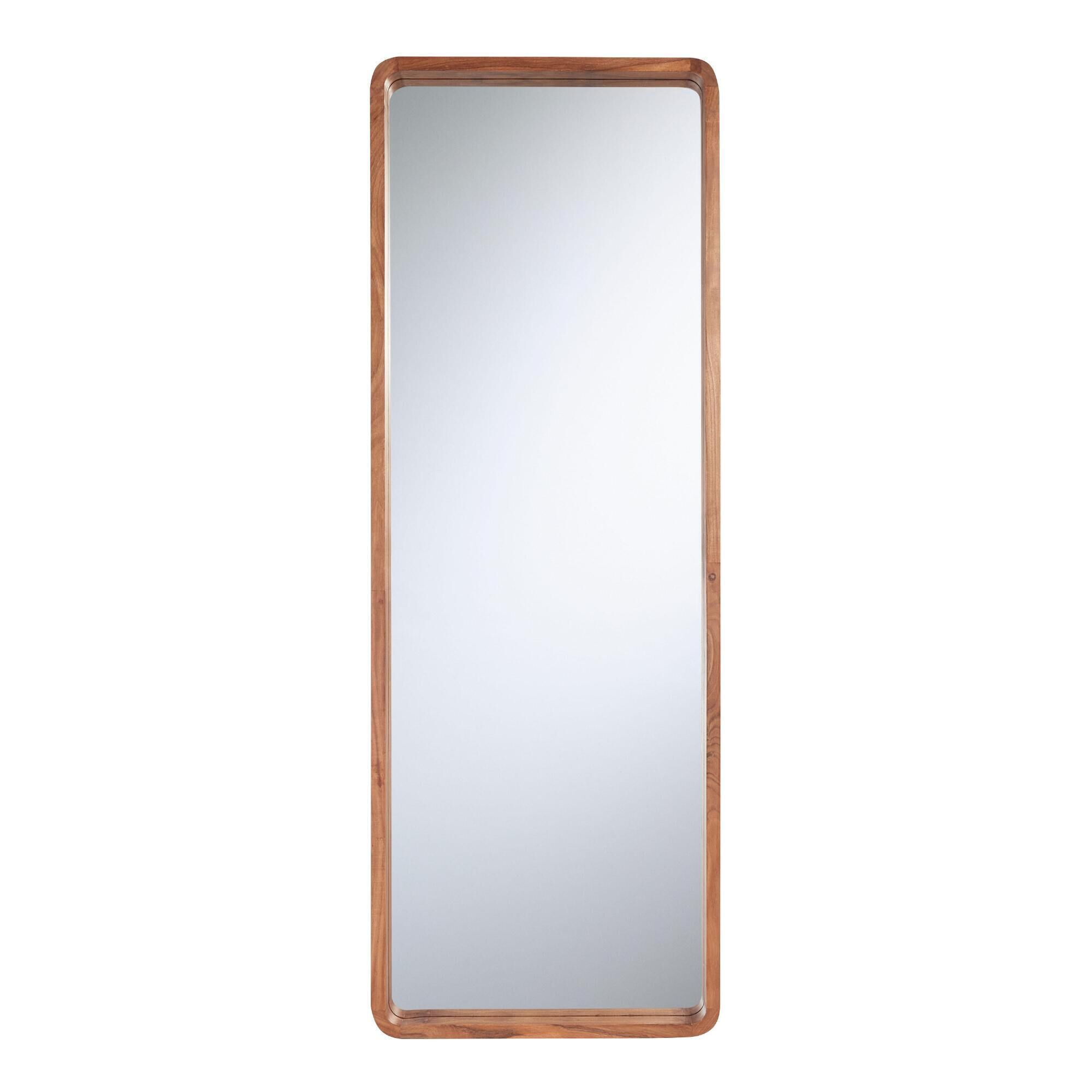 Natural Wood Leaning Full Length Mirror - World Market