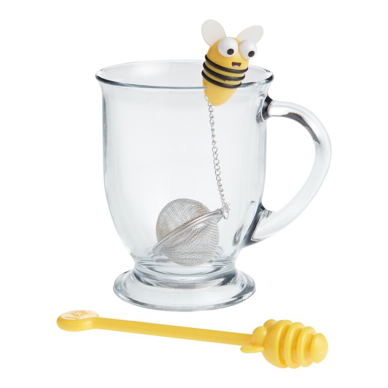 Joie Bee Mesh Ball Tea Infuser With Honey Dipper - World Market